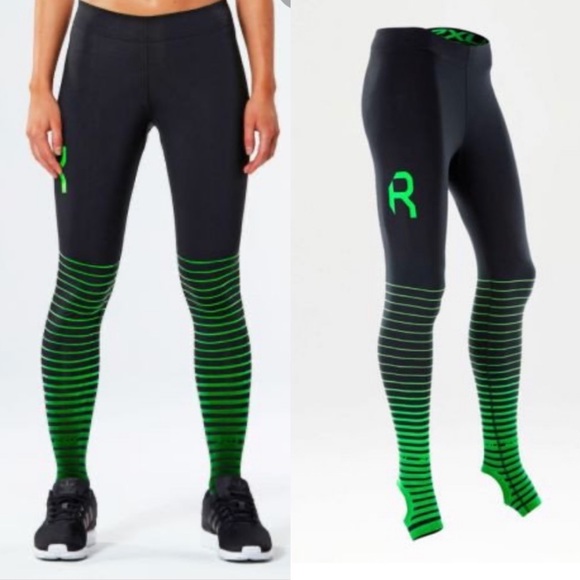 2xu Pants - 2XU Women Elite Compression Tight Green Gen 1 Tall
